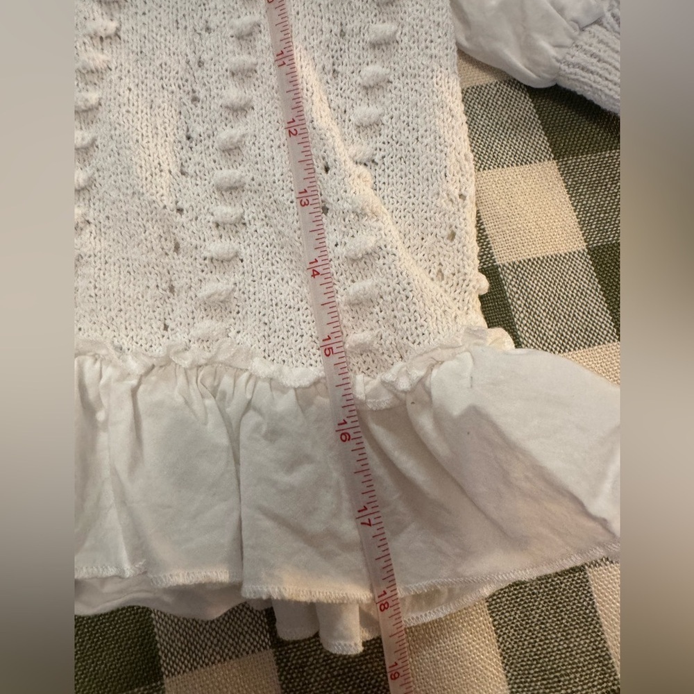 INC Cable Knit Sweater White Short Sleeve Top - Picture 14 of 16